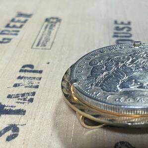 1881年 モルガン ダラー 銀貨 1ドル シルバー モルガンド リバティ イーグル アメリカ合衆国造幣局 アンティークコインマネークリップの画像4