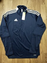 【新品特価!定価8789円が72％OFF!】adidas アディダス JIB98 GH4463 サッカートレーニングウエアTIRO21ウォームトップ /ネイビー/サイズXO_画像2