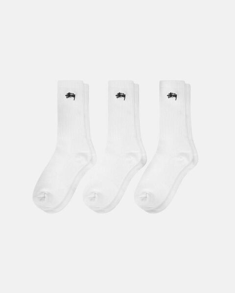 stussy STOCK CREW SOCK バラ売り1足のみ 箱ステッカー付き