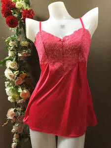 *。o♪良好【Triumphトリンプ TBL007 CAMI】たっぷり花柄レース 光沢キャミソール*85