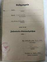WW２ドイツ軍　同一人物勲記７枚クリミアシールド未使用、クリミア指輪　セット　グレナディア_画像4