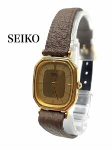 ◆超美品◆超高級◆SEIKO◆セイコー◆ブランド◆ゴールド◆腕時計◆小物◆クォーツ◆シャリオ◆2320-5590◆レザー◆お洒落◆YP026