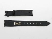 PIAGET ピアジェ　クロコ　時計用レザーベルト　中古　腕時計用　ベルト　取付幅約17mm　替えベルト　革ベルト　ブラック系　黒色 _画像4