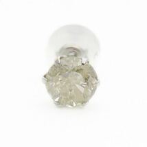 Pt900 天然ダイヤモンド0.48ct 片耳ピアス プラチナ900製 片方のみ 一粒ダイヤピアス ホワイト〜イエローカラー　お買い得！！新品_画像4