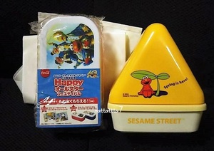 ☆USJ☆SESAMI STREET☆10周年☆コーラ☆セサミストリート☆エルモ☆ランチボックス☆ミスド☆お弁当箱☆セット☆ユニバーサルスタジオ 5