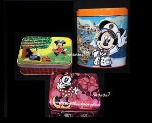 ☆TDL☆TDS☆Disney☆Micky Mouse☆Minnie Mouse☆ミッキーマウス☆ミニーマウス☆イラスト入り☆缶☆東京ディズニランド☆ディズニーシー