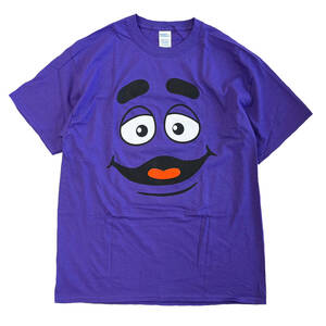 マクドナルド　グリマス　Tシャツ　パープル　Lサイズ　 McDonald's　GRIMACE FACE TEE オフィシャル