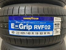 ＜送料別＞未使用品４本セット 225/40R19 93W XL(SGY100-3)GOODYEAR E-Grip RVF02 225/40/19 ミニバン用　2020年～_画像2