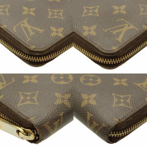 ★D2563 ルイヴィトン モノグラム ジッピーウォレット M60017 ラウンドファスナー長財布 ブラウン Louis Vuitton メンズ レディース★の画像6