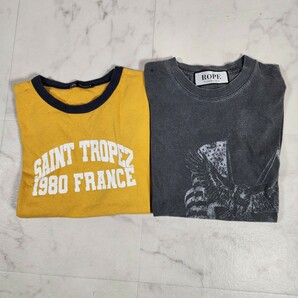 Y4 ROPE ロペ ZARA ザラ 2点セット レディース Tシャツ クルーネック 半袖 イエロー 黄色 グレー カットソー の画像1