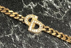 ディオール 喜平チェーン　ブレスレット　CDロゴ　ゴールド　Christian Dior