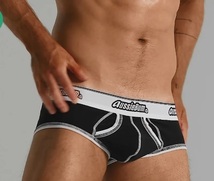 即決正規品新品 オージーバム Aussiebum Enlarge 2.0 Brief -黒S- ビキニブリーフ ブラック 黒色 現品表記サイズ S　モダール生地_画像2