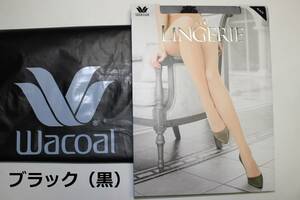 新品本物即決　黒【M～L】ワコール　Wacoal　日本製　レッグランジェリー　LEG LINGERIE　ブラック　定価3,080円　ウエスト幅広　LJN003