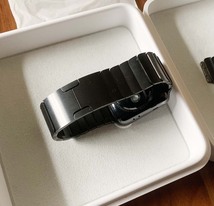 Apple Watch Series 2 38mm GPS スペースブラック ステンレススチール リンクブレスレット_画像4