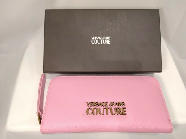 VERSACE JEANS COUTURE ヴェルサーチジーンズクチュール 長財布 ピンク