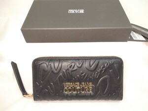 VERSACE JEANS COUTURE ヴェルサーチジーンズクチュール 長財布 ブラック ユニセックス