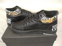 【最終セール中】 VERSACE JEANS COUTURE ヴェルサーチジーンズクチュール スニーカー シューズ ブラック バロック 28.0cm_画像6