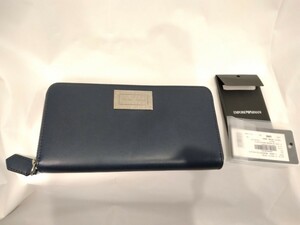 【最終セール中】 EMPORIO ARMANI エンポリオアルマーニ 長財布 ネイビー ユニセックス