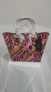 VERSACE JEANS COUTURE ヴェルサーチジーンズクチュール ハンドバッグ トートバッグ バロック ピンク