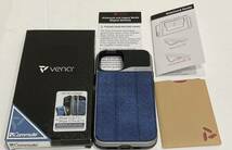 Vena vCommute Apple iPhone 12 / 12 Pro (6.1インチ) 専用 折り畳み式キックスタンド機能 手帳型 携帯カバー 財布型 - デニムブルー_画像10