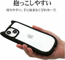 ラスタバナナ ケース カバー iPhone15 14 13 共用 ハイブリッド 猫耳 mimi TPUバンパーケース ブラック 7636IP361HB_画像6