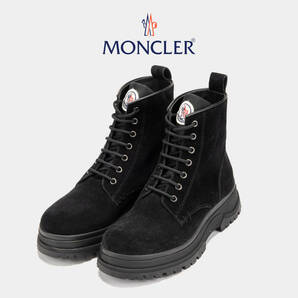 　◆新品◆モンクレール【Moncler】ULYSSE SCARPA レースアップ ブーツ スエード Black 黒 Italy42 JPN27cm US9 1041100