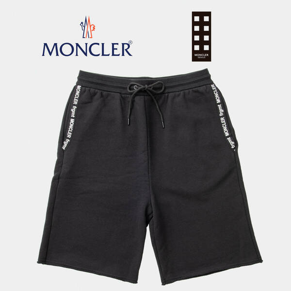 ◆新品◆モンクレール ジーニアス【Moncler Genius】PANTALONE CORTO Fragment 藤原ヒロシ ブラック ショートスウェットパンツ 黒 L