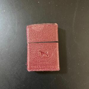 ZIPPO ジッポ オイルライター 犬　KEN COLLECTION革【中古品】