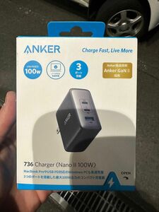 新品未使用です アンカー Pod 65W Anker 3-Port 急速充電器 ANKER Nano 3ポート搭載 III