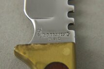 ヴィンテージ Browning USA シースナイフ S-215 ブラスハンドル 全長17cm 重さ128g 狩猟ナイフ 3-C064/1/60P_画像3