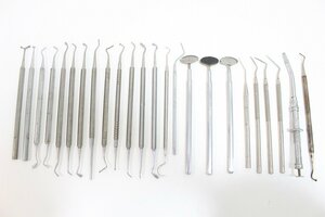 歯科器具 道具 デンタル工具 エキスカベーター 充填器 探針 など 約24本 まとめ 3-F043/1/60P