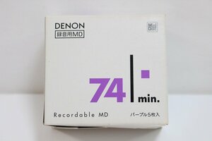 【未使用保管品】 DENON デノン MD 録音用MD ミニディスク CMD-74-V 74分 パープル 5枚 3-F065/1/60P