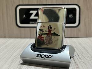 大量出品中!!【希少】1994年製 Zippo 'HAWAII Hula Girl' ハワイ フラダンス フラガール シルバーカラー ジッポー 喫煙具 ライター