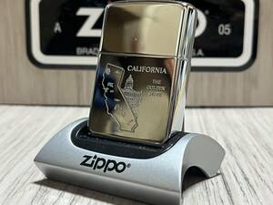 大量出品中!!【希少】未使用 1987年製 Zippo 'THE GOLDEN STATE' 80年代 カリフォルニア シルバーカラー ジッポー 喫煙具 ライター