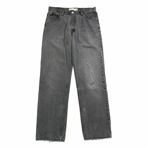 8728 Levi's 550 black Denim tapered pants import old clothes W36