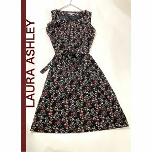 ローラアシュレイ ノースリーブ 花柄 ワンピース LAURA ASHLEY