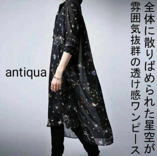 アンティカ 星座柄シアーワンピース