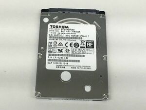 【即納/送料無料】 TOSHIBA MQ01ABF050 500GB/7mm/5400RPM 使用時間：4時間 使用時間少/正常動作品（CrystalDiskInfo確認） (HD-T-009)