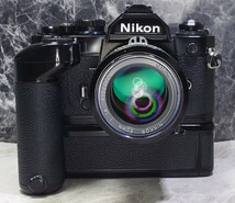 【終活コレクション整理】 Nikon NEW FM2黒 美品＋Ai NIKKOR 50mm f1.4＋モータードライブMD−12 各動作良好 露出計OK 光学良好 連写OK_画像2