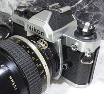 【終活整理】 Nikon NEW FM2 CE刻印最終ロット＋Ai-s NIKKOR 135mm f2 シンデレラポートレート単焦点＋50mm f1.8 薄型単焦点 各動作良好_画像3