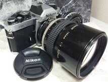 【終活整理】 Nikon NEW FM2 CE刻印最終ロット＋Ai-s NIKKOR 135mm f2 シンデレラポートレート単焦点＋50mm f1.8 薄型単焦点 各動作良好_画像2