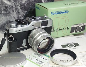 【終活整理】フォクトレンダー BESSA-R 元箱付＋専用グリップ＋NOKTON 50mm f1.5 Lマウント 各動作良好 露出計OK 2重像ズレ無し フィルム