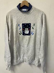 90’s USA製Endless Designs雪だるまスウェット トレーナー L