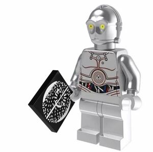 1体　スターウォーズ　ミニフィグ レゴ LEGO 互換品 ミニフィギュア メタル光沢仕様 C-3PO c 4