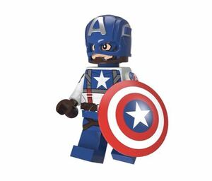 1体　キャプテンアメリカ　アベンジャーズ　マーベル　　ミニフィグ LEGO 互換 ブロック ミニフィギュア レゴ 互換 r