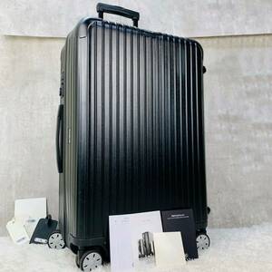 【美品】RIMOWA リモワ SALSA サルサ 82L 4輪 MW TSAロック マットブラック 黒 チェックインL 大容量 超軽量 スーツケース キャリーバッグ