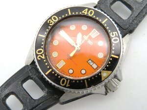 1円◆稼働◆ セイコー 2625-0010 オレンジ クオーツ ユニセックス 腕時計 K11702