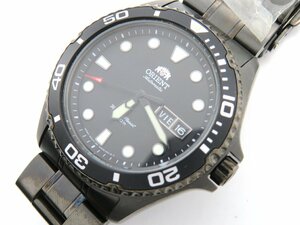 1円◆稼働◆ オリエント ブラック 自動巻き メンズ 腕時計 K24201