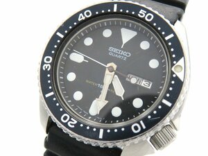 1円◆稼働◆ セイコー 7548-7000 ブラック クオーツ メンズ 腕時計 K18601
