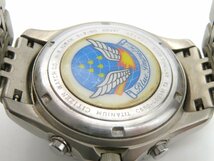 1円■ジャンク■ シチズン C650-Q02381 ブルーインパルス 黒/デジタル クオーツ メンズ 腕時計 L795_画像5